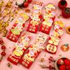 6pcs 3D New Year Stretch Red Envelopes Traditional Money Packet Creative Lucky Red Pocket  Bonus