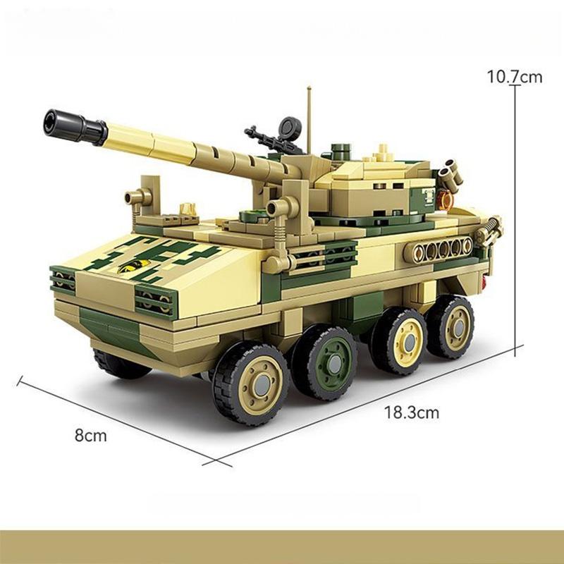 

Военная пушка штурмовая бронированная машина боевой танк автомобиль грузовик армейское оружие наборы конструкторов модель игрушки для мальчиков для детей подарок No Box