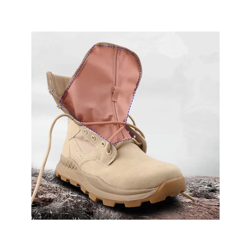 Fashion Spring Combat Boots Men's Mesh High Top Desert Boots Breathable Tactical Boots Outdoor Recreational Training Shoes Sneakers