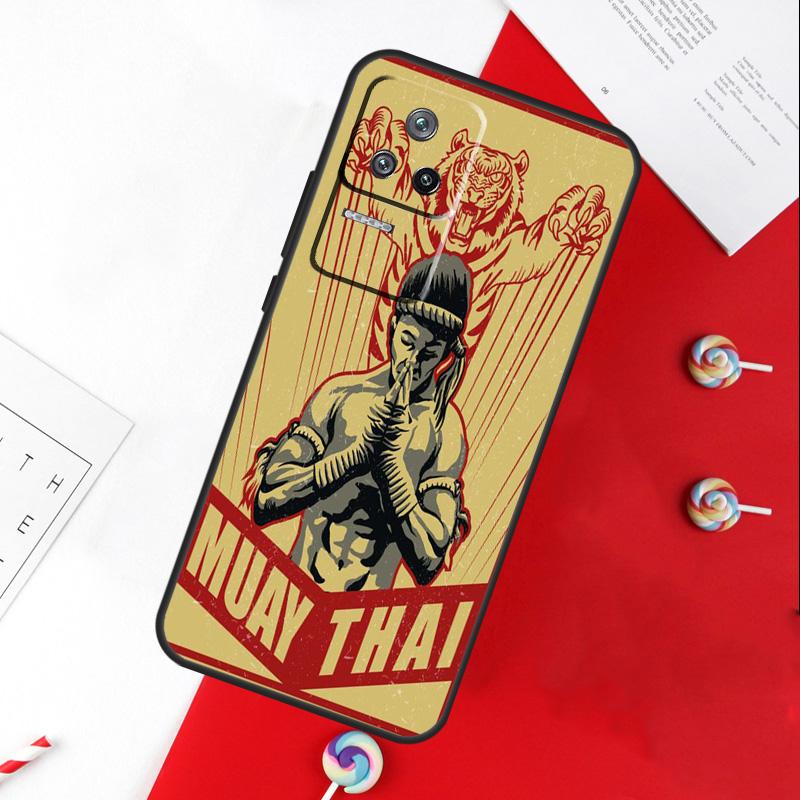 Muay Thai Kickboxing Fight Cover For Xiaomi 14 Ultra 15 13 11T 12T 13T 14T Pro POCO X7 Pro X3 X5 X6 M6 F5 F6 Pro Case