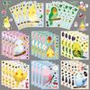 8 Pictures/set of Parrot Face Change Graffiti Stickers Personality Make A Face Cartoon Puzzle Stickers
