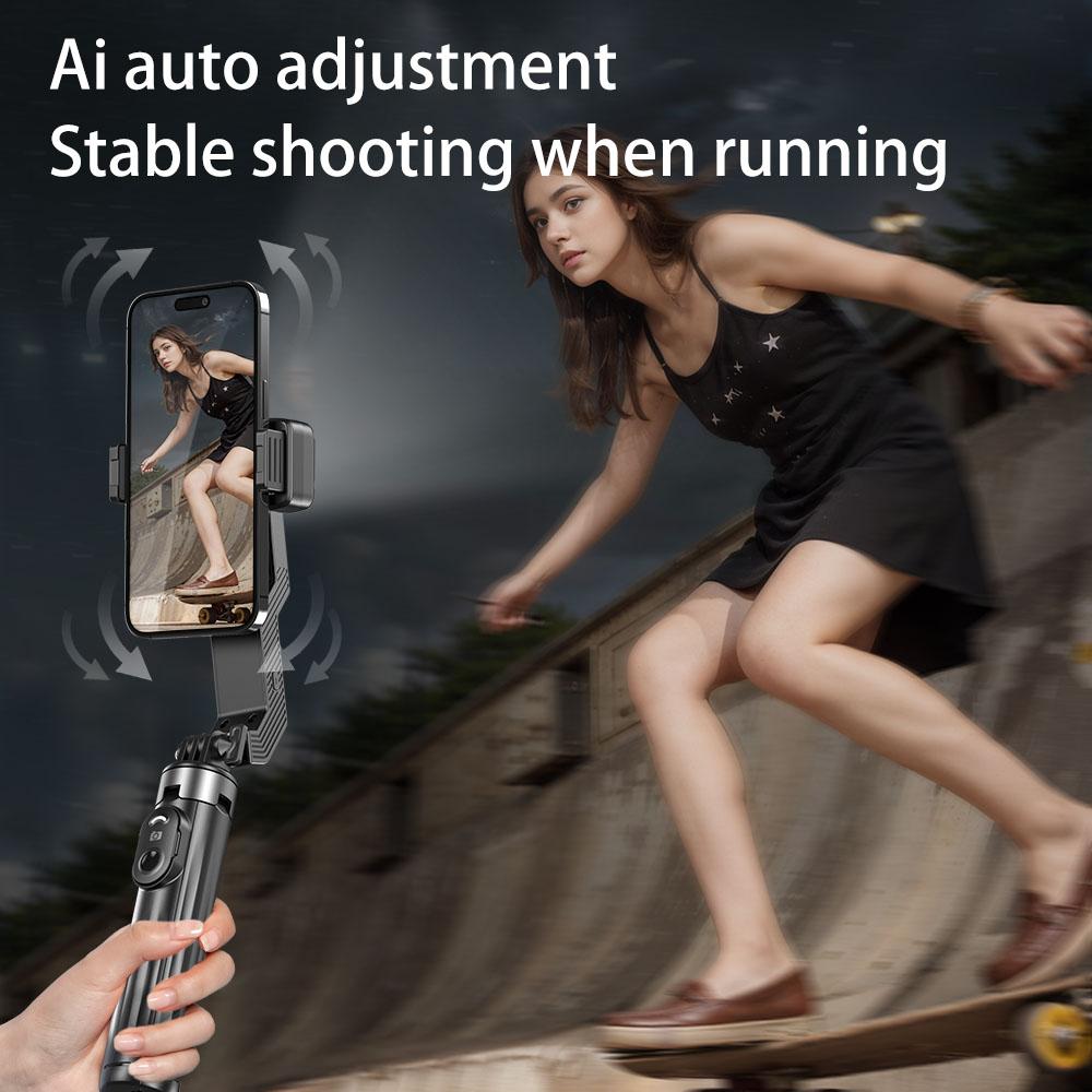Gimbal Stabilizer for Smartphone W/360° Rotation for iPhone Andriod Sefie Stick Tripod for TIK Tok YouTube Vlogging