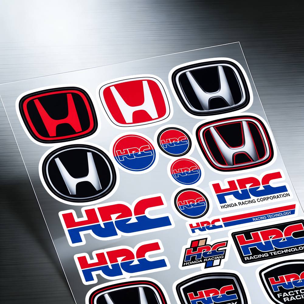 FOR HONDA HRC H WING Reflective Motorcycle Stickers Waterproof Vinyl Decals for Motorbike Helmet Fuel Tank Bike XL0