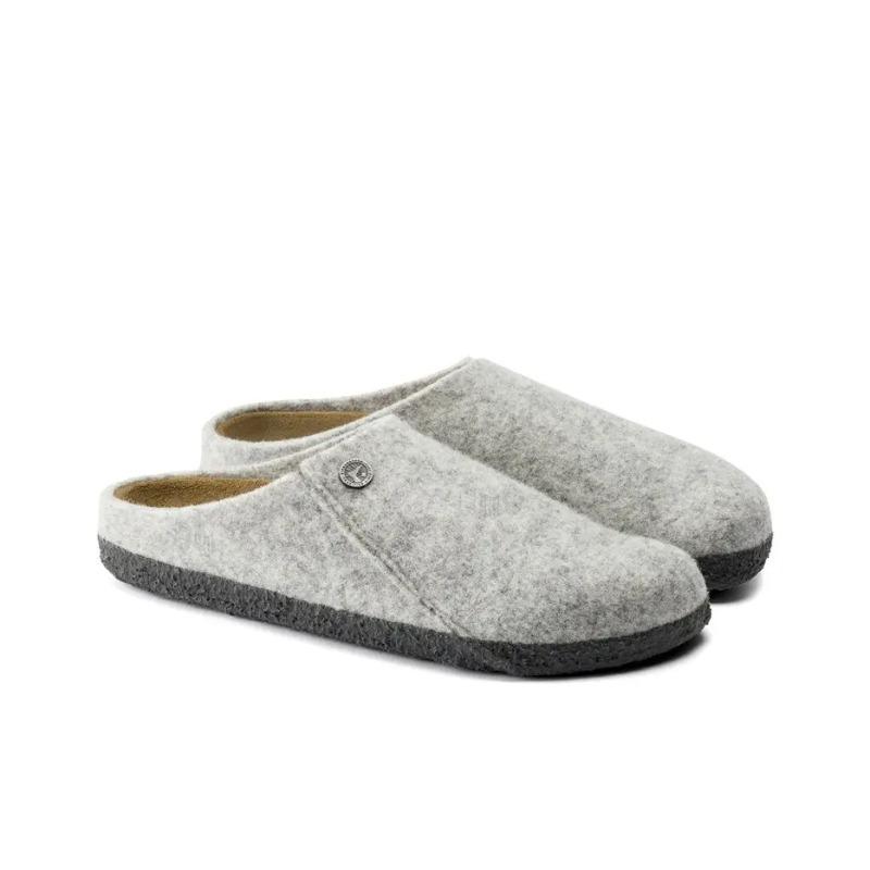 Birkenstock Unisex Fabric Slip On Round Toe Fashion Sandals Gray Regular Fit 1015080 41