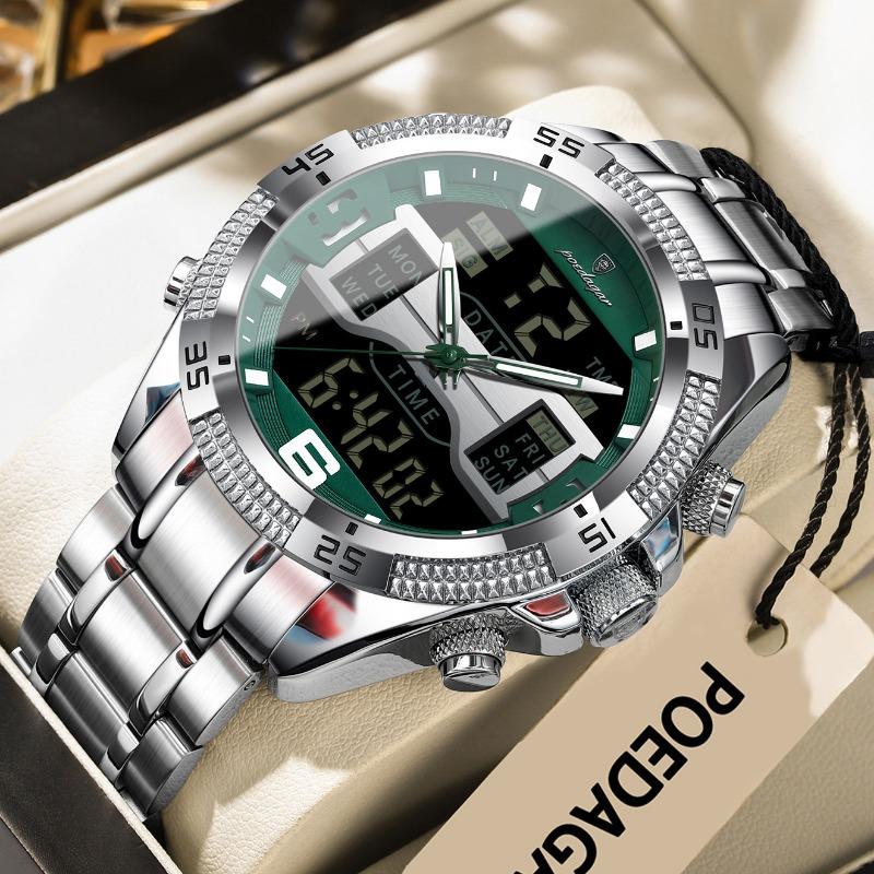 Top Brand Multifunctional Double Luminous Men's Watch Waterproof Electronic Quartz Fashion Watch