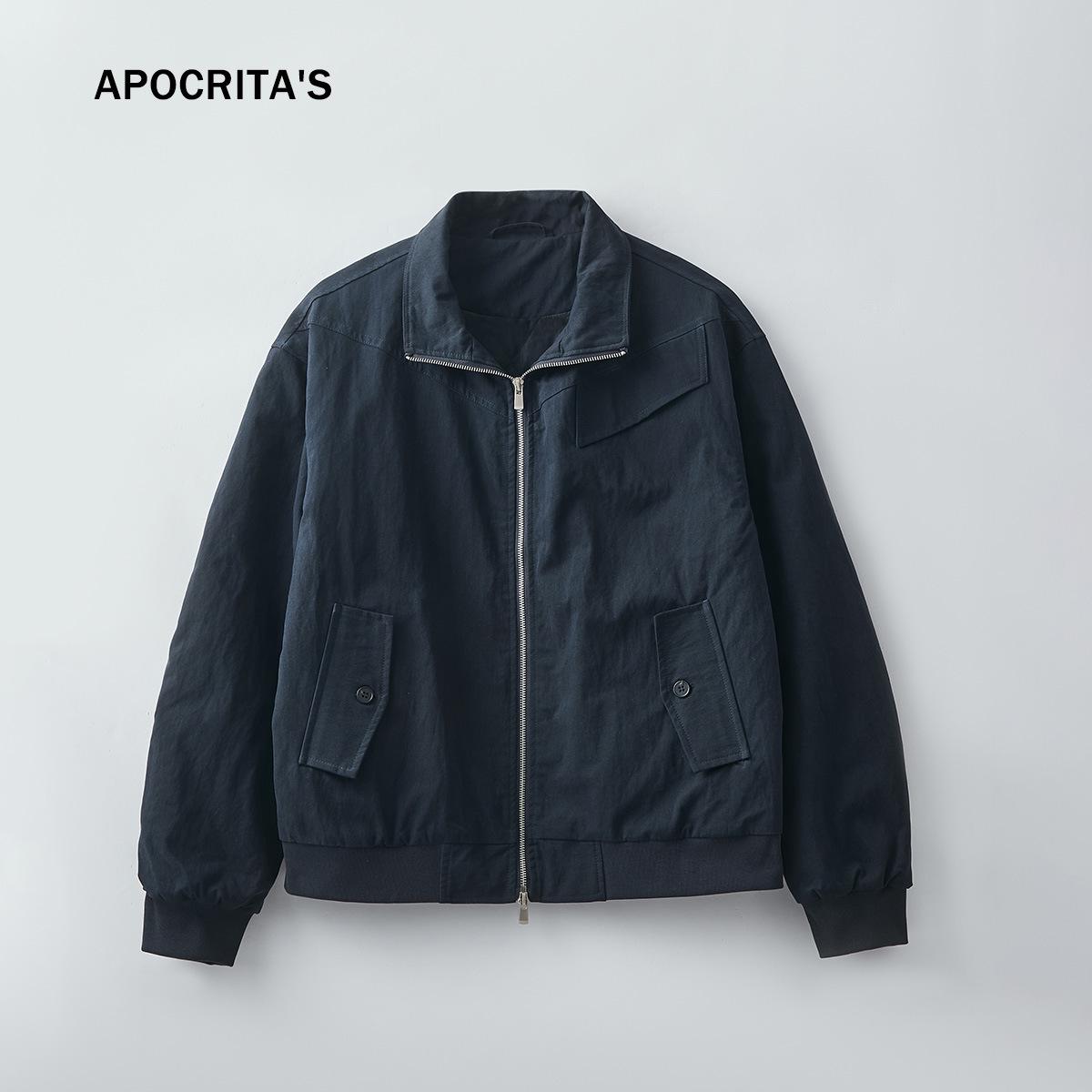 APO Menswear | Men s Winter Thick Cotton Stand Collar Casual Short Jacket Extra Extra Large темно-синий