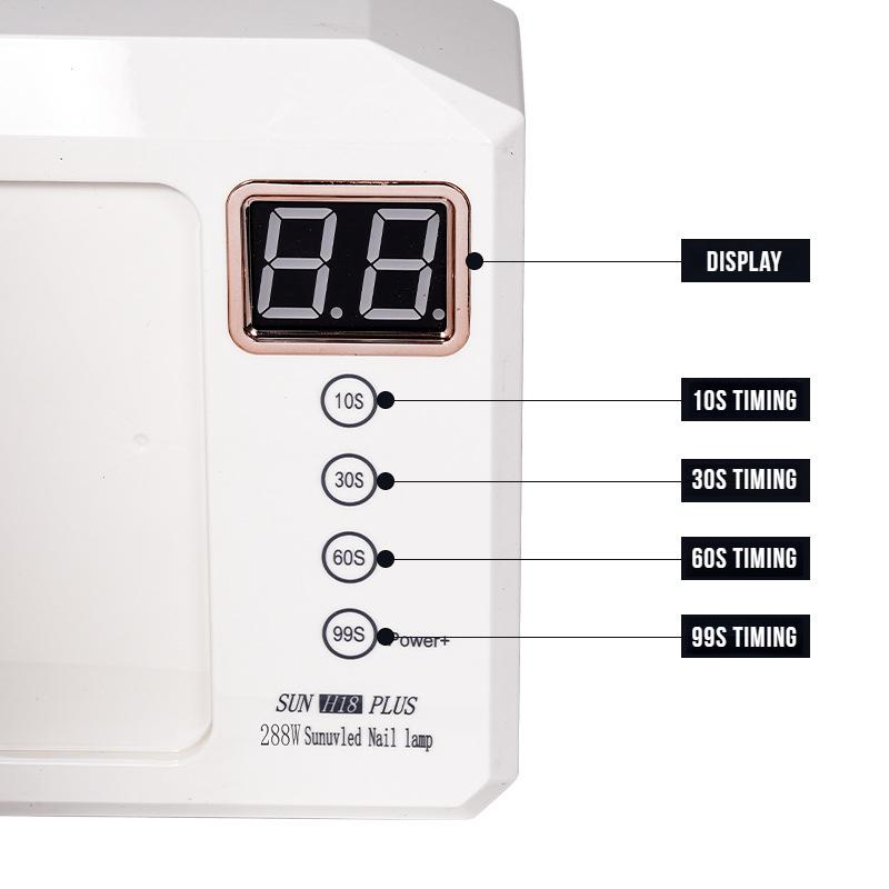 Großer, platzsparender Nail-Art-Lichtstreifen mit abnehmbarem Handpolster zur Aufbewahrung, Hochleistungs-Phototherapiegerät, LED-Nagelbacklicht