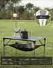 MOON LENCE Aluminum Alloy Roll-Up Camping Table with Lantern Hanger, Foldable, Compact, and Ultra-Lightweight for Outdoor Hiking and BBQs