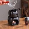 Ceramic Square with Handle Separation Large Capacity Aromatherapy Stove Lamp Club SPA Essential Oil Massage Heater Candle Holder