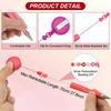 PATIKIL 10pcs Beaded Pens Retractable Badge Reel Beaded Pens Bulk Beaded Ballpoint Pens Black Ink for DIY Making Office Worker Waitress Writing