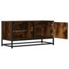 TV Stand in Smoked Oak Finish 80 x 34.5 x 40 cm Made of Wood Based Panel and Metal