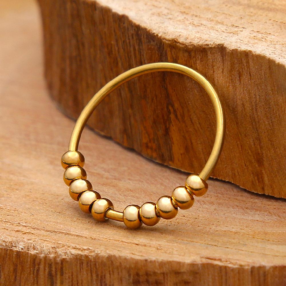 Anxiety Relief Spinner Ring 316L Stainless Steel Balls Beads Ring Rotate Freely For Men Women Jewelry Gifts