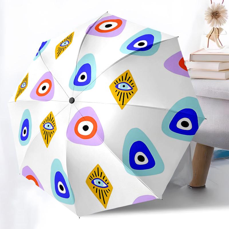 

1pc Evil Eye Decorations Automatic Open/Close Umbrella - Compact Travel Umbrella, Gift for Birthdayyy251208193