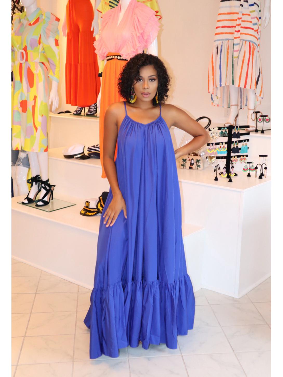 

Лето 2025 г. Женское сексуальное платье без рукавов для беременных в европейском и американском стиле на подтяжках - Большие размеры XXL синий