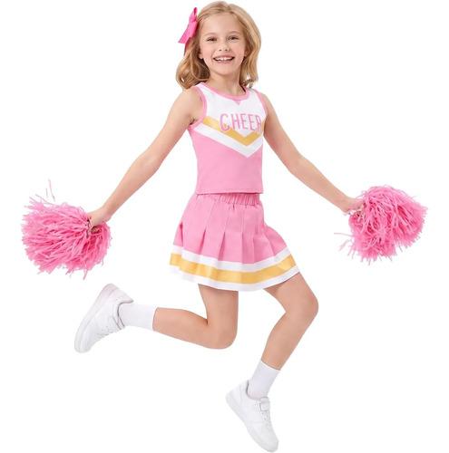 Cheerleader Costume For Girls, Cheerleader Costume For Kid 5-6 Years