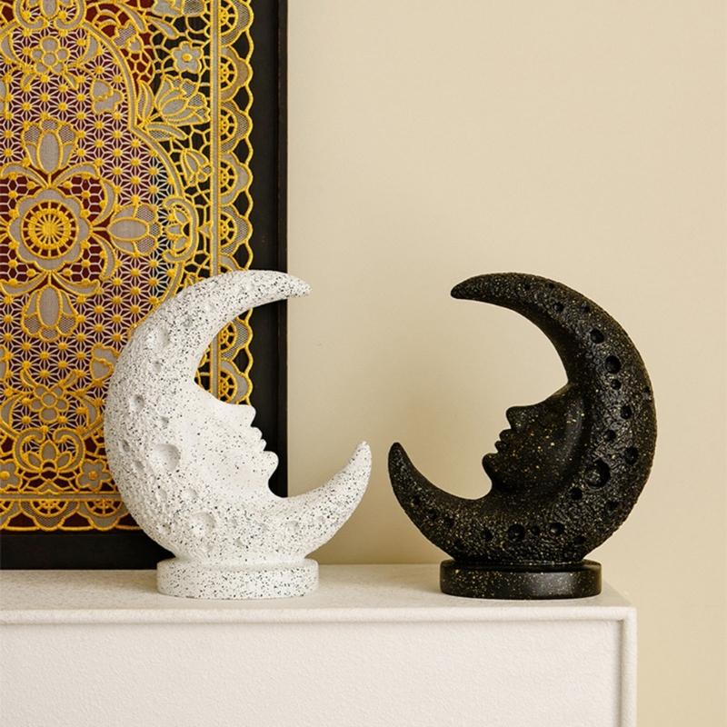 Resin Moon Statue Moon Goddess Sculptures Collectible Figurines Decorative Objects Table Ornament Office Home Decors