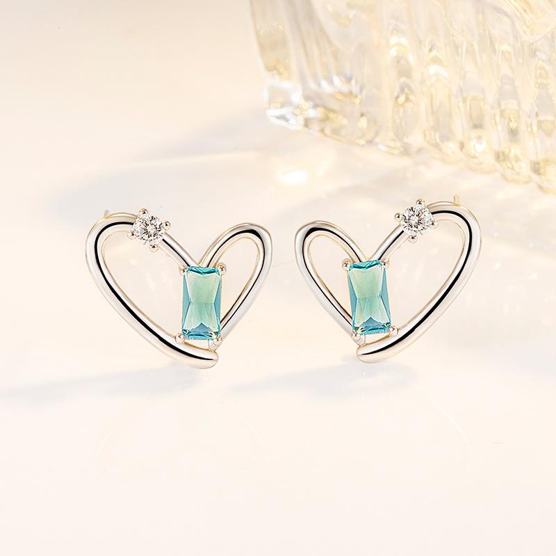 New 925 Sterling Silver Earrings Fashion AAA Zircon For Women Exquisite Student Girlfriend Jewelry Accessories Wedding PartyGood Product