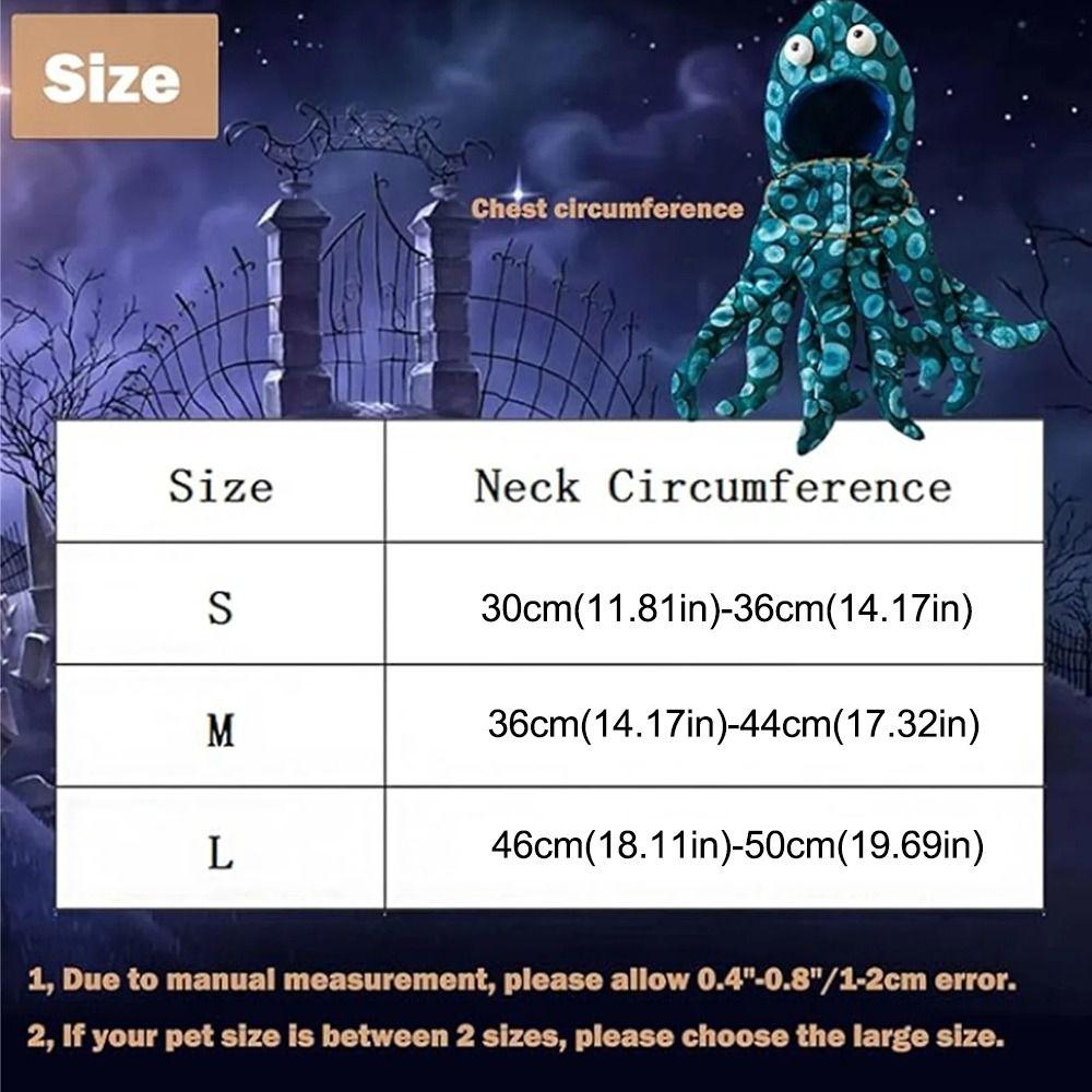 Creative Pet Transformation Outfit Octopus Shape Dog Cosplay Costume Halloween Festival