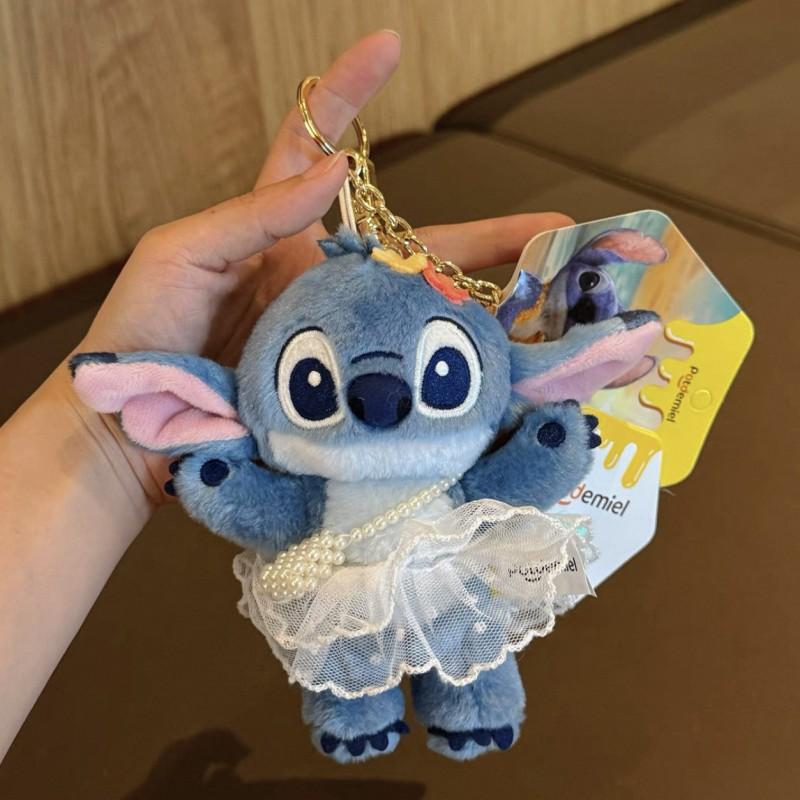 Stitch Plush Keychain Cartoon Character Pendant Cute Chef Doll Bag Charm Gift Kids