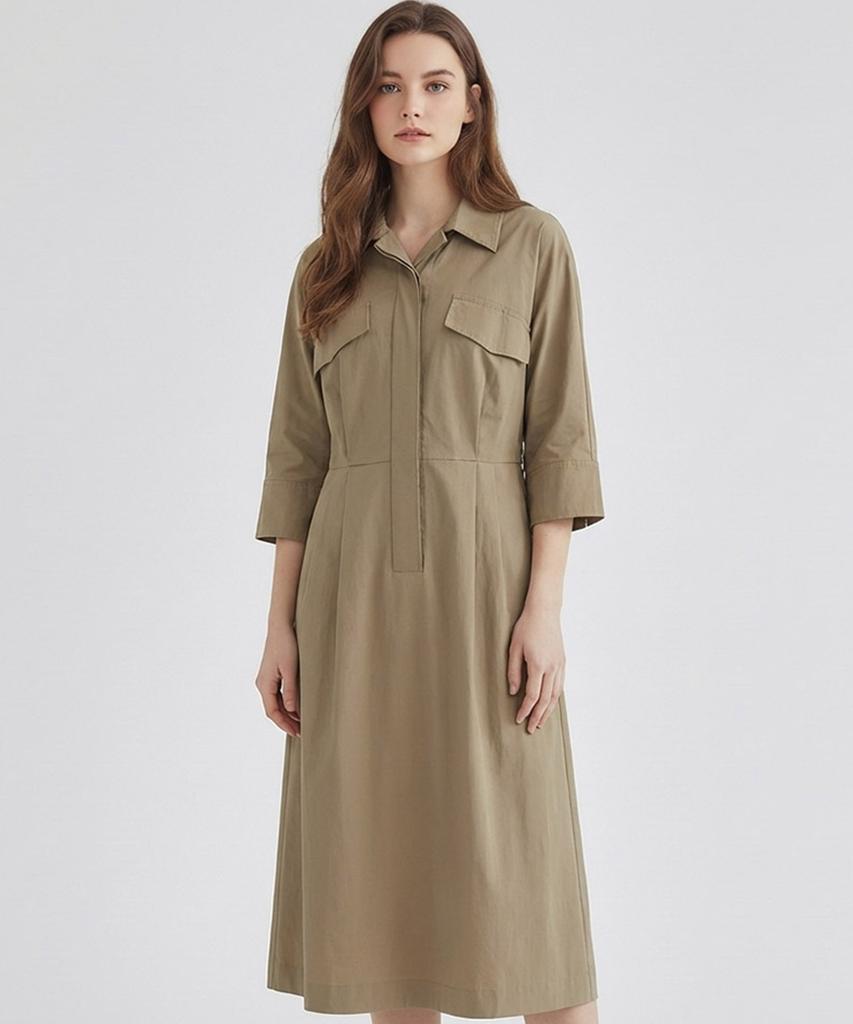 MESENSE Belted Collar Dress_Mb45Opm211A