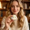 2PCS Squeeze Toy Mini Chick Shape Soft Pinch Toy with Fluffy Coating Stress Relief Fidget Toy Keychain Pendant for Kids Adults