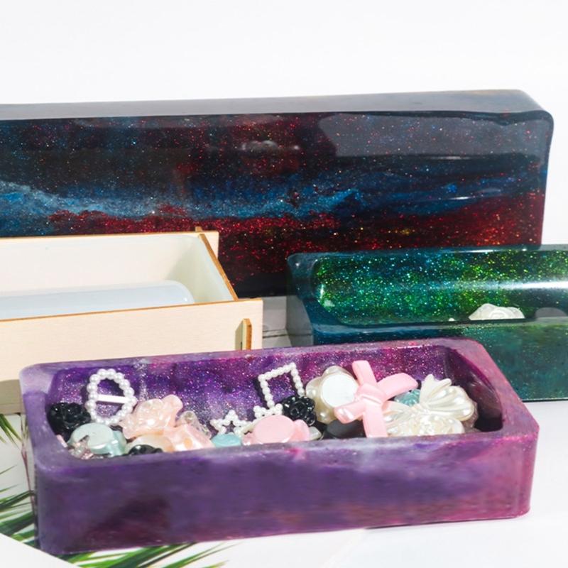 DIY Storage Tray Mold Jewelry Organizer Resin Mould for DIY Craft Trinket Dish