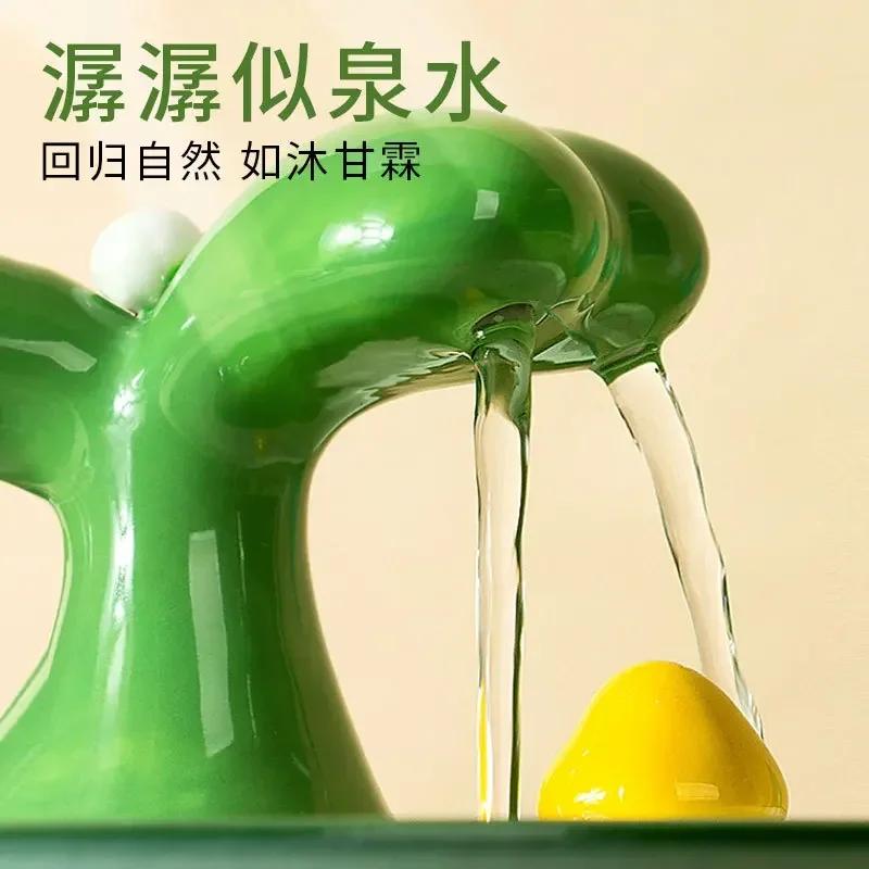Cat Automatic Water Dispenser Ceramic Water Dispenser Filtration Flow Circulation Cat Dog Drinking Pet Supplies