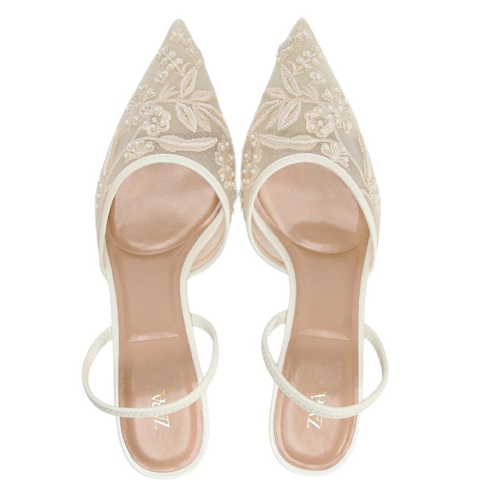 Zara Minimalist Elegant Stiletto Heels 6Cm Women Heels White 12817410