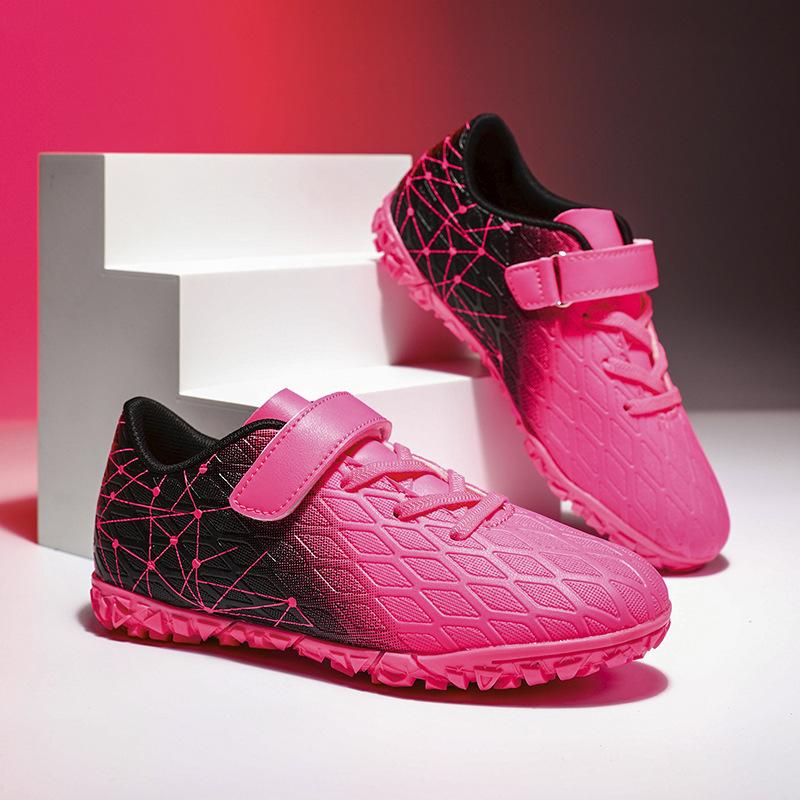 Football Shoes Shattered Nails Spikes Youth Velcro Children's Elementary School Sports Training Competition Shoes