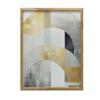Golden Symmetry: Art Deco In Abstract Golden Symmetry: Art Deco In Abstraction, 70X100 Cm, Dark Brown Wooden Frame, 230 Gsm Matte Paper