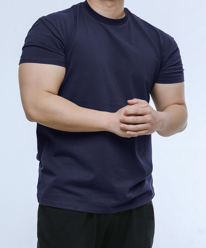 Woneim Plain Muscle Fit Short Sleeve 3 Colors