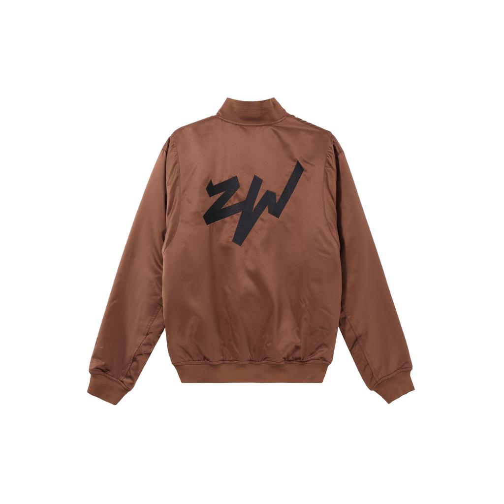 Jordan Logo Print Single-Breasted Sports Jacket Men Outerwear Brown DV5634-244