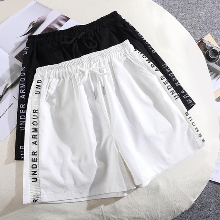 Summer Shorts Stretch Hot Pants Plus Size Letter Bar Casual Sweatpants