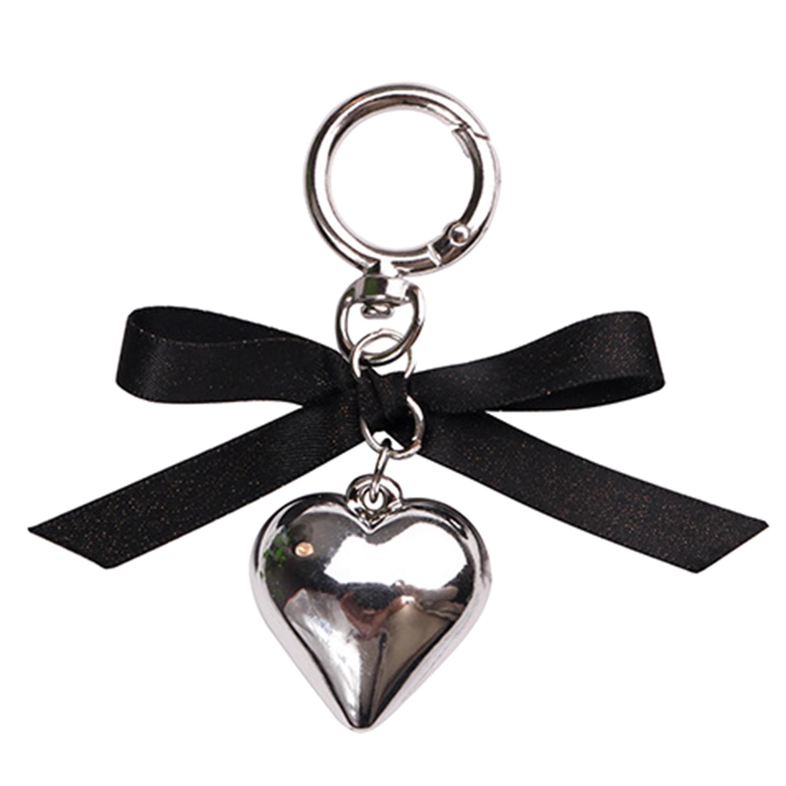 

Bowknot Heart Pendant Keychain Love Shapes Cellphones Strap for Women and Girls Unique Bag Pendant Phone Straps T3
