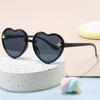 Kids Heart Shaped Sunglasses UV400 Protection Fashion Cartoon Glasses for Outdoor Beach Party Eye Care
