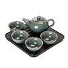 Kung Fu Tea Set Home One Pot Two Cups Tea Plate Small Ceramic Teapot Teacups Hotel Personal Small Sets Traveling