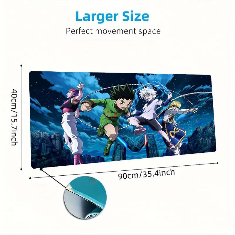 Hunter x Hunter Color Mouse Pad Large Gaming Table Cushion Non-slip Laptop Tablet Big Mousepad XXL Mat Mini PC Playmat With Lock edge
