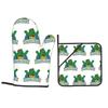 Vintage Franklin The Turtle Oven Mitts and Pot Holder Sets of 2 for Baking Kitchen Cooking Grilling Resistant Non-Slip Gloves