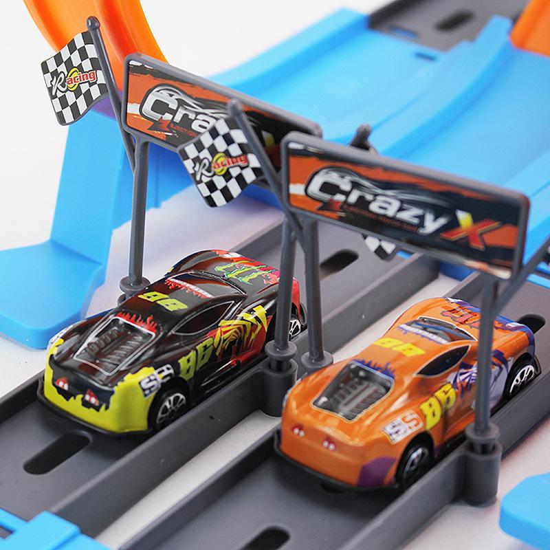 Boys' Metal Racing Toy Cars with Track Set