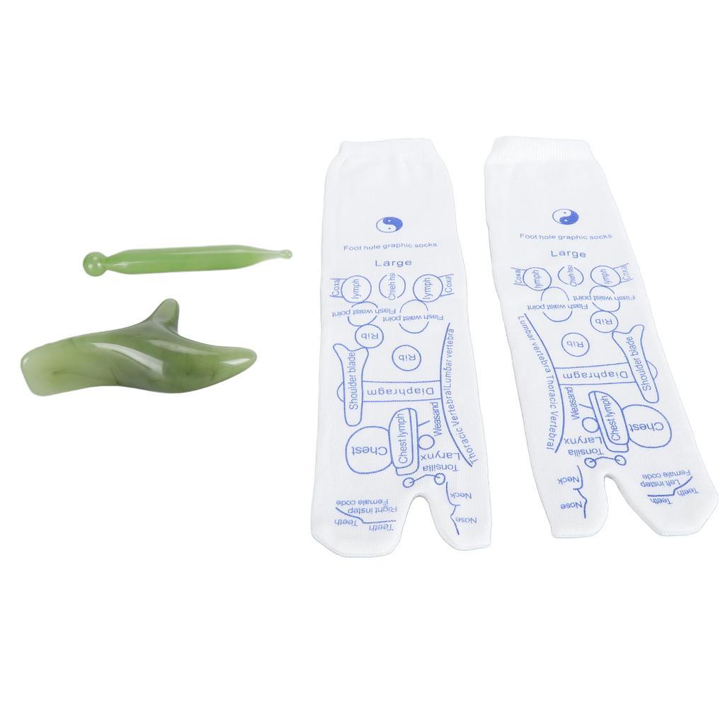 1 Pair Reflexology Socks with Trigger Point Massage Tools Foot Soreness Relief High Elastic Cotton Acupressure Massage Socks