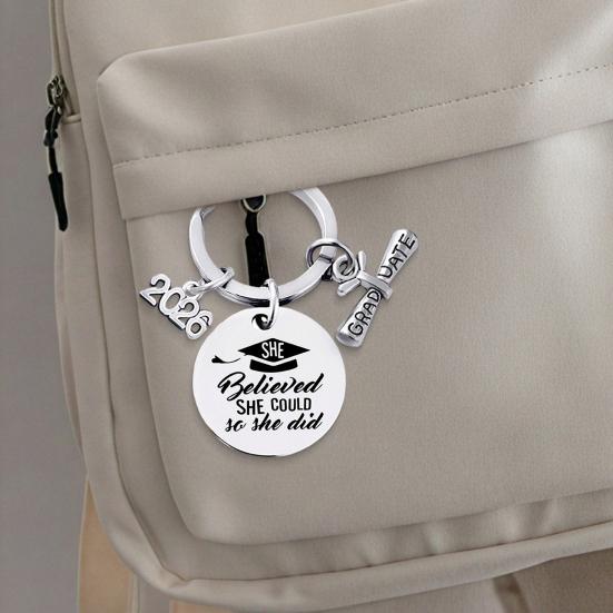 Keychain Pendant Class of 2026 Durable Stainless Steel Keepsake Nursing Law Students Keychain