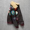 Autumn and Winter Flight Suit Jacket, Genuine Leather Jacket for Men's Head Layer Cowhide and Cotton Large-size Jacket