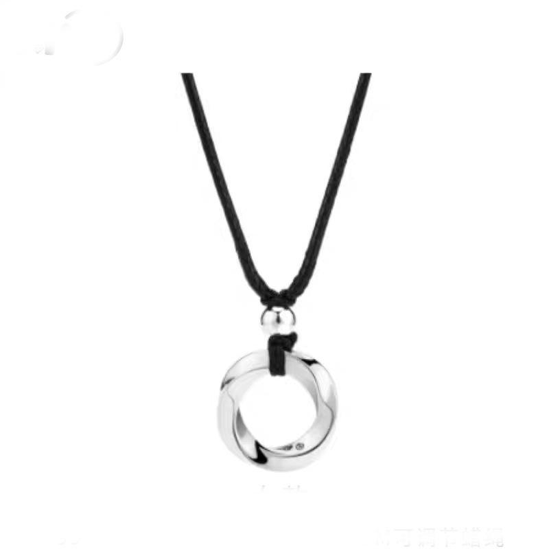 Mobius Ring Couple Necklace for Men and Women - Trendy Gift for Boyfriend or Girlfriend