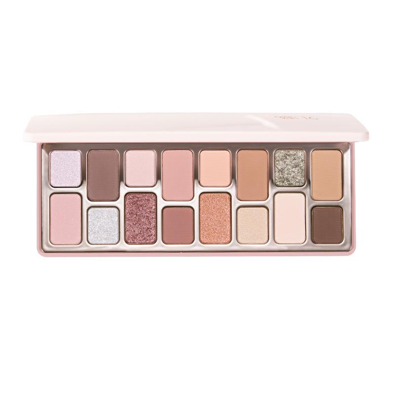 Qianyan 16-Color Earth Tone Eyeshadow Palette: Matte & Shimmer for Daily and Light Makeup. Perfect for Beginners.