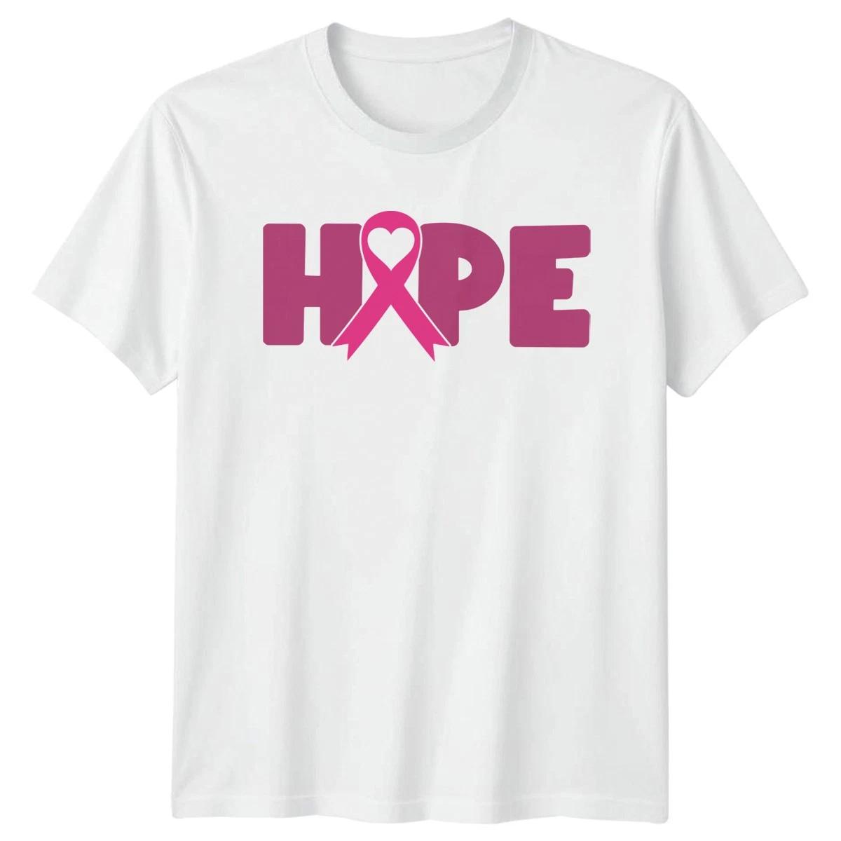 Pink Ribbon Cancer Awareness Health Cause Mens T-Shirt Womens Graphic Top XS