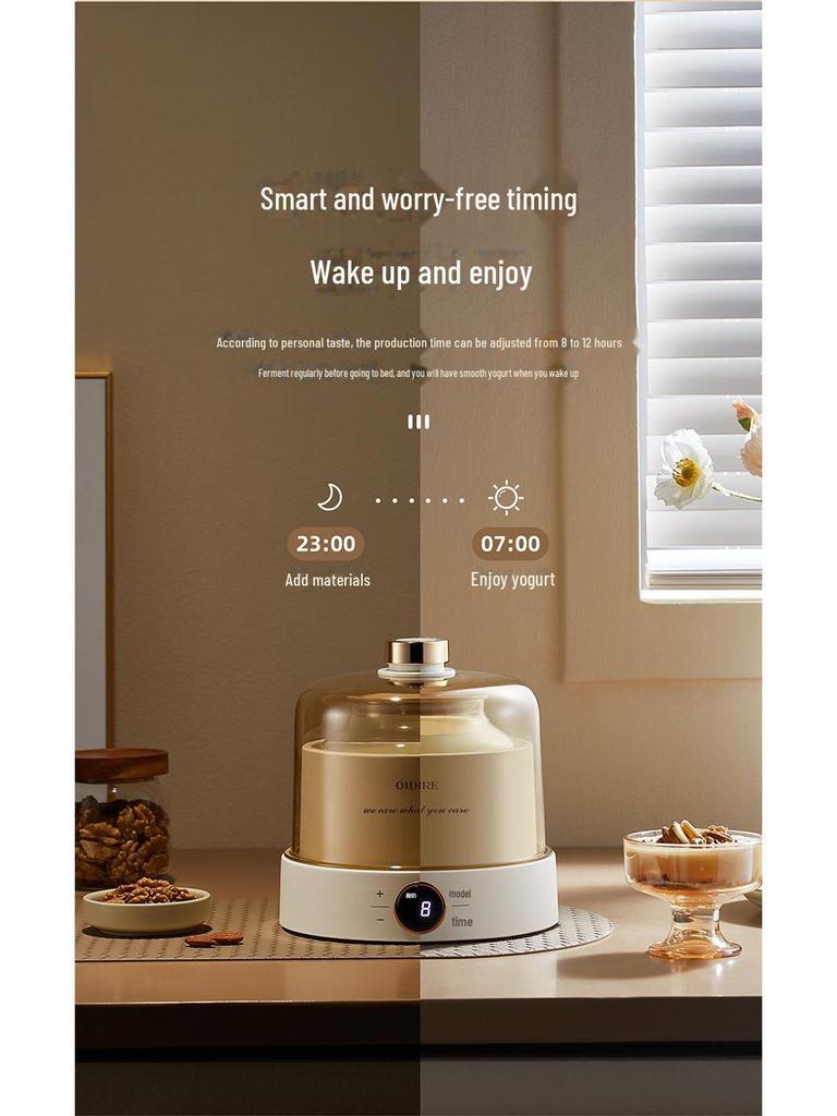 110V Intelligent Glass Yogurt Maker with Multi-Function, Automatic Temp Control, and Fermentation for Homemade Natto