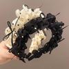 Vintage Polka Dot Bow Headband Women Hair Hoop High Cranial Top Princess Style Hairband Daily Makeup Washing Hair Accessories