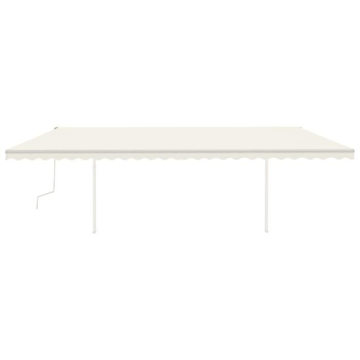 VidaXL Manual Retractable Awning with Posts 6x3 M Cream