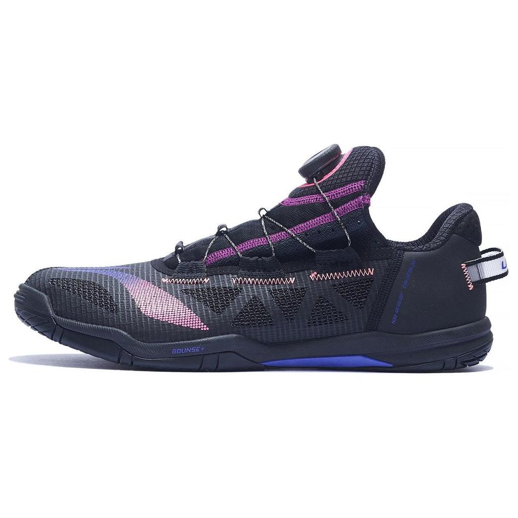 Li Ning Shock Absorbing Wear Resistant Low Top Table Tennis Shoes Unisex Shoes Black APPT003-4