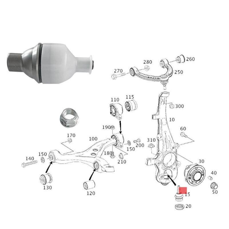 Car Front Lower Suspension Ball Joints 1663300235 For Mercedes Benz ML GL-Class X166 W166 GLE400 GLE350 ML350 2012-2016-A87Q